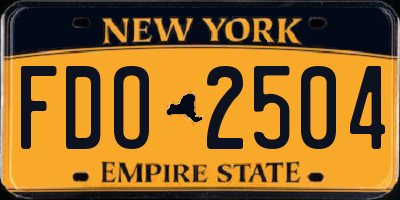 NY license plate FDO2504