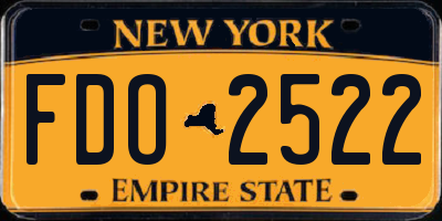 NY license plate FDO2522