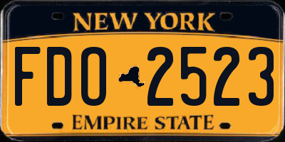 NY license plate FDO2523