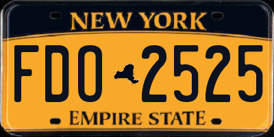 NY license plate FDO2525