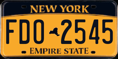NY license plate FDO2545