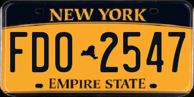 NY license plate FDO2547
