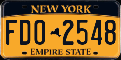 NY license plate FDO2548