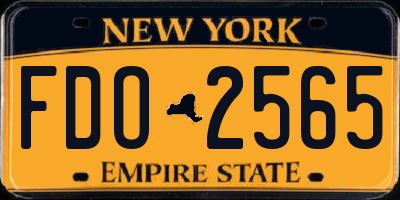 NY license plate FDO2565