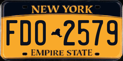 NY license plate FDO2579
