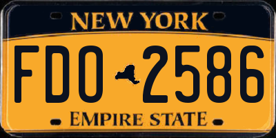 NY license plate FDO2586