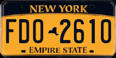 NY license plate FDO2610