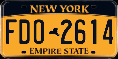 NY license plate FDO2614