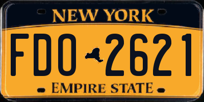 NY license plate FDO2621