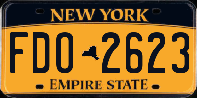 NY license plate FDO2623