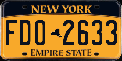 NY license plate FDO2633