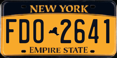 NY license plate FDO2641