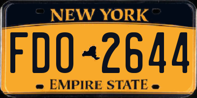 NY license plate FDO2644