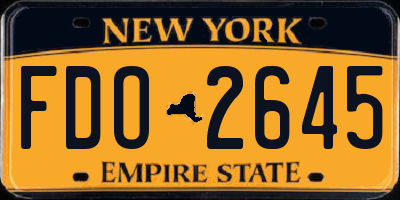 NY license plate FDO2645
