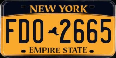 NY license plate FDO2665