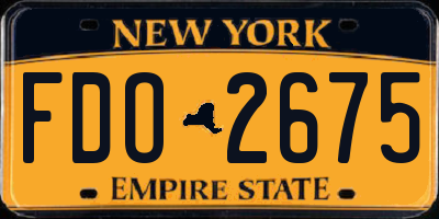 NY license plate FDO2675