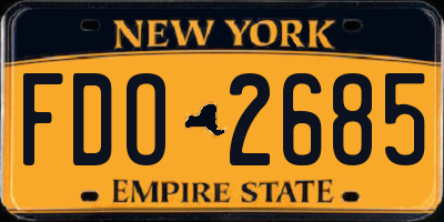 NY license plate FDO2685