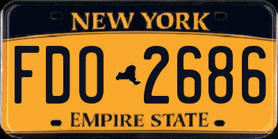 NY license plate FDO2686