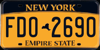NY license plate FDO2690