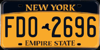 NY license plate FDO2696