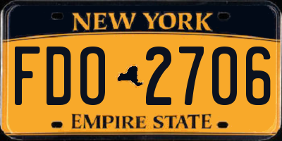 NY license plate FDO2706