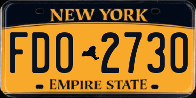 NY license plate FDO2730