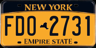 NY license plate FDO2731