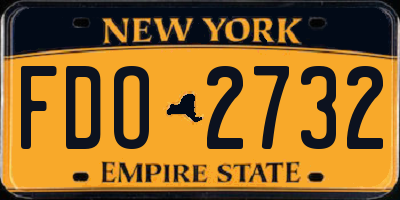 NY license plate FDO2732