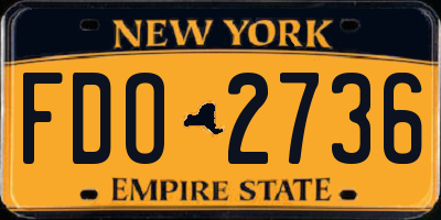 NY license plate FDO2736
