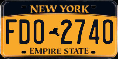 NY license plate FDO2740