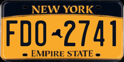 NY license plate FDO2741