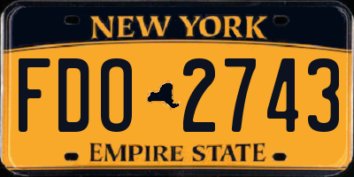 NY license plate FDO2743