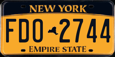 NY license plate FDO2744