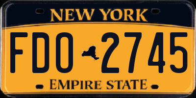 NY license plate FDO2745