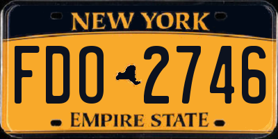 NY license plate FDO2746