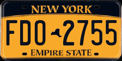 NY license plate FDO2755