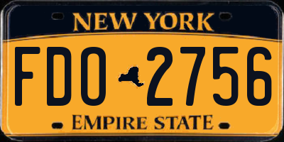 NY license plate FDO2756