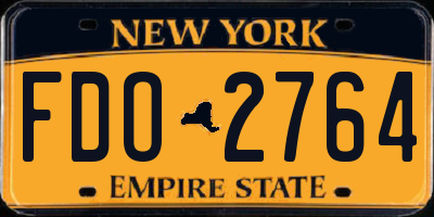 NY license plate FDO2764