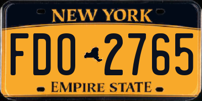 NY license plate FDO2765