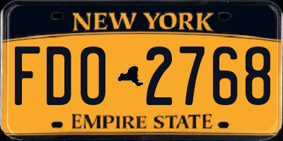 NY license plate FDO2768
