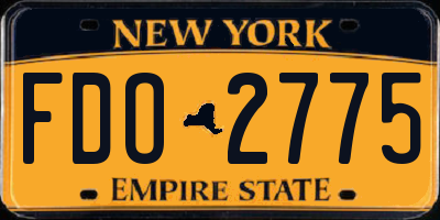 NY license plate FDO2775