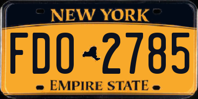 NY license plate FDO2785