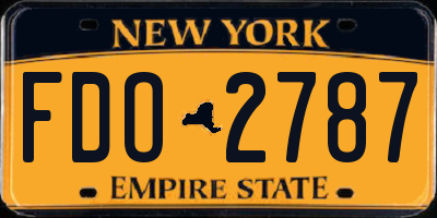 NY license plate FDO2787
