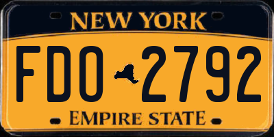 NY license plate FDO2792