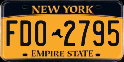 NY license plate FDO2795