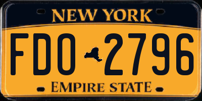NY license plate FDO2796