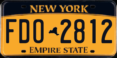 NY license plate FDO2812