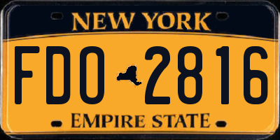 NY license plate FDO2816