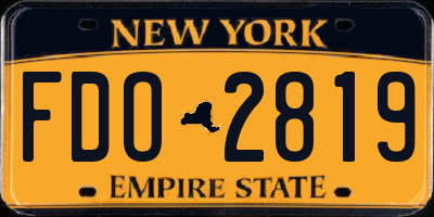 NY license plate FDO2819
