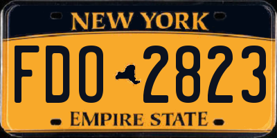 NY license plate FDO2823
